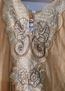Gold Embroidered Indian Dress