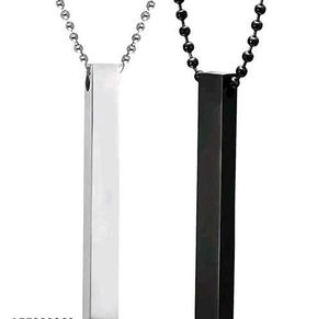 Combo Set Of 2 pendant Locket Black &amp; silver