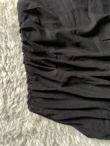 Black mesh  Ruched Corset Top