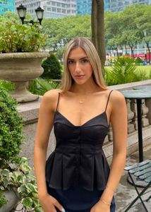 ZARA 🖤Black Button-Front Bustier Top
