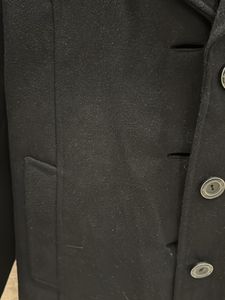 Women&#39;s Black Wool Long Coat