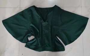 DARK GREEN BLOUSE/CROP TOP.