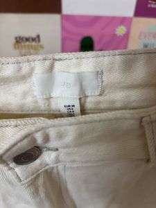 H&amp;M Wide Leg Beige Carpenter Pants