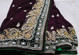 ❤️Beautiful Work Saree 💖 🥻