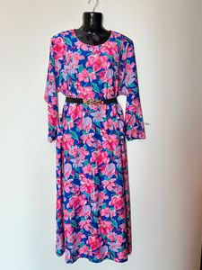 Night Wear Multi Coloured Floral Full Maxi Dress
