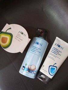 plum combo shampoo conditioner and hair mask