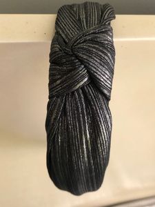Silver Glitter Knotted Headband