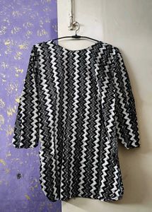Zigzag Print Shirt Kurti
