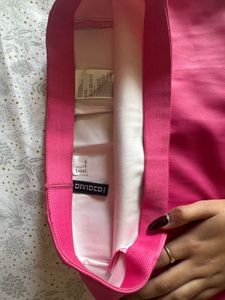 Hot Pink Faux Leather Mini Skirt