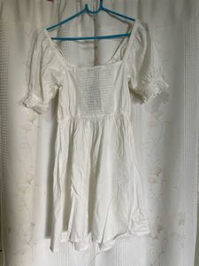 white mini dress