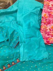 Teal Anarkali Suit Set