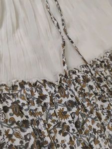 White Kalamkari Print Long Skirt | Ethnic &amp;Elegant