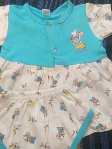 Romper And Frock Combo For 6-9 Months Baby