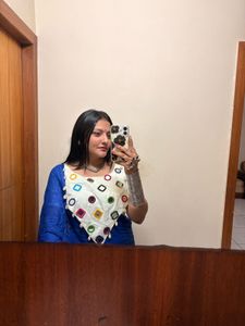 Embroidered Mirrorwork Top And Choli