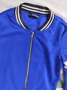 Shein Blue Bomber Jacket