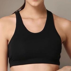Black Sports Bra - Racerback Style