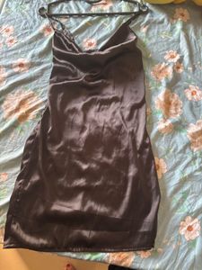 Satin Mini Dress Party Wear