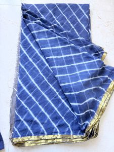 Unused Leriya Blue Saree