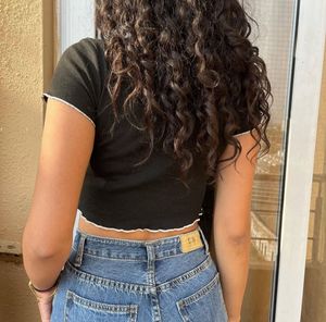 Black Ribbed Top