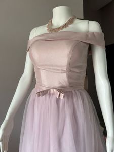 Lilac Pink Off shoulder Gown