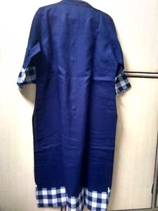 Blue Checked Kurta