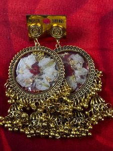 Floral Resin Drop Earrings 1 pair only