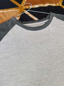 Grey &amp; White Long Sleeve Tee