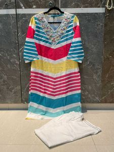 Multi Colored Kurta Set