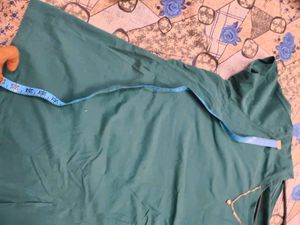 Green Printed Stretchable Top For Women In Xl Size