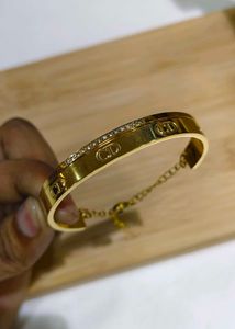 Gold plated double layer screw Braslet