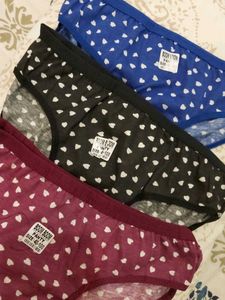 Heart Print Panties - Combo Set of 3