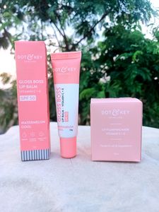 Combo Pack ❤️ Dot & Key Lip Plumping Mask➕Gloss Li