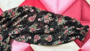 Black floral top