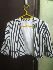 Striped Cropped Jacket