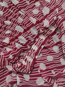 Striped Polka Dot Maxi Skirt
