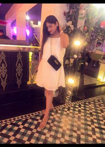 White Layered Mini Dress