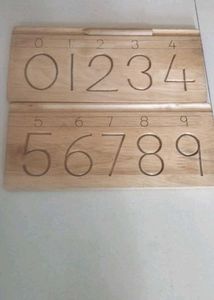 Uppercase letters And Number Craving Wooden Boards