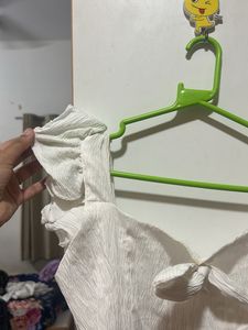 Frilly Poly Crop Top