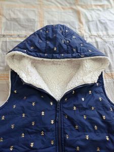 Navy Hooded Padded Vest