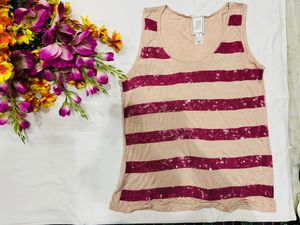 Striped Sequin Tank Top