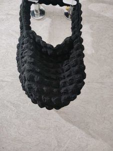Black Crochet Bag