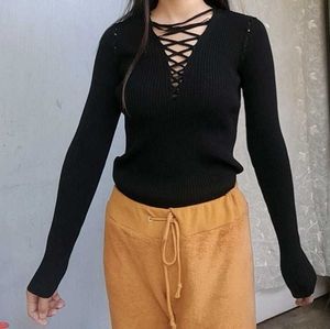 Lace Up Sexy Top