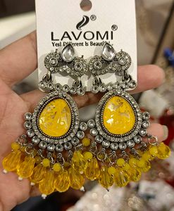 Lavomi Yellow Statement Earrings