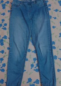 Pull-On Denim Jeans