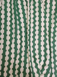 Green &amp; White Dress Material