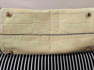 Restored Coach Swagger Croc Embossed Bag