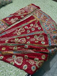 Red Embroidered Lehenga Choli