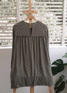 Olive Green Dot Dress