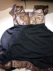 Elegant Black & Gold Dress