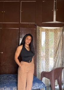 Trendy Tan Wide-Leg Pants